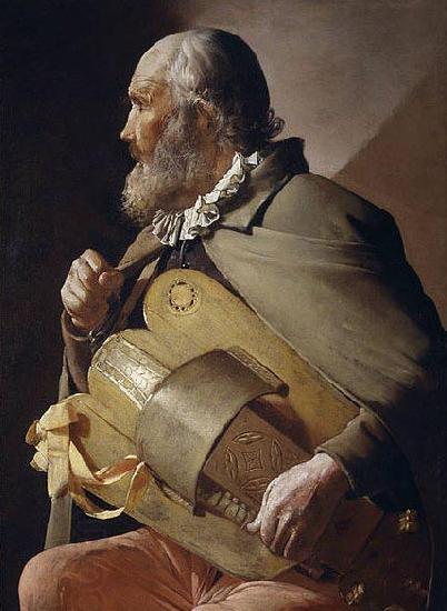 Georges de La Tour Blind Hurdy-Gurdy Player oil painting picture